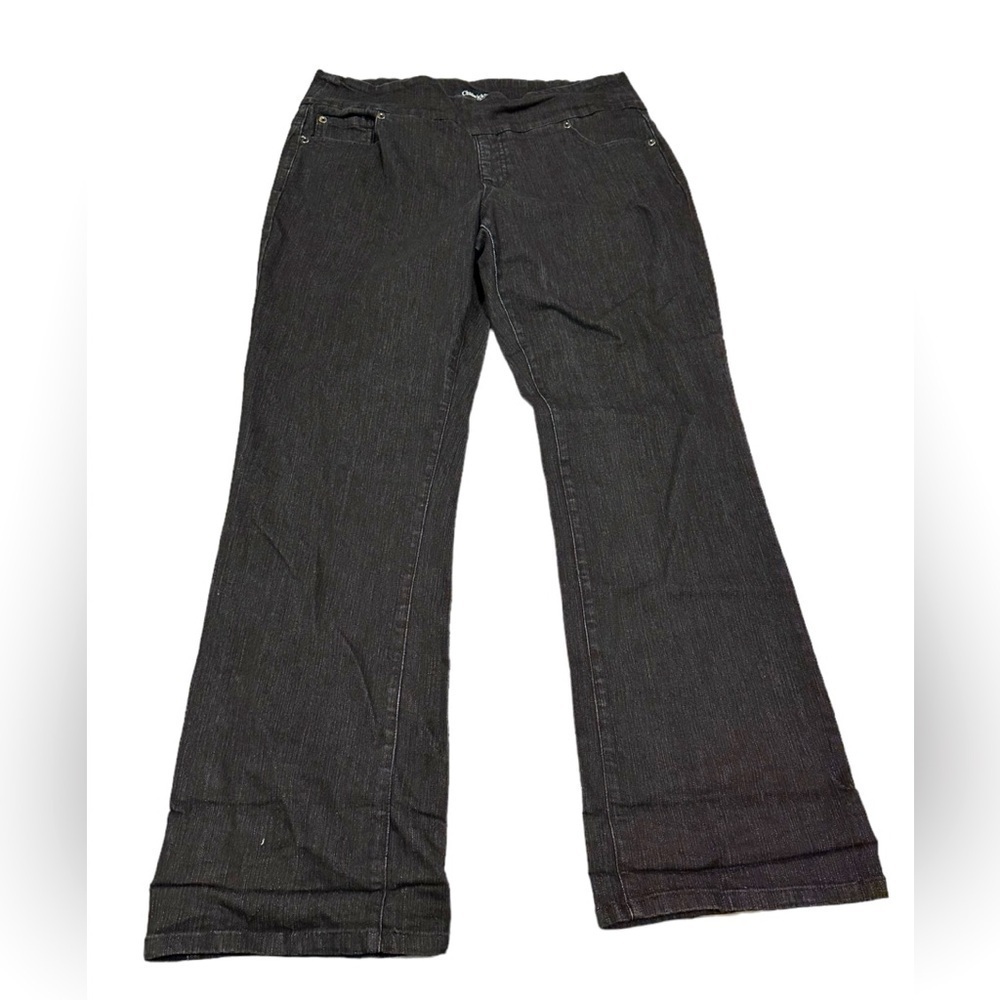 Chadwick’s of Boston Black Grey Jeans Bootcut Size 14